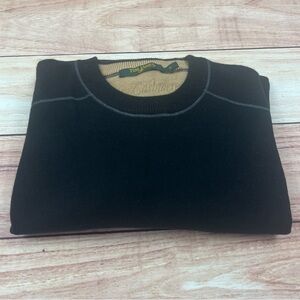 NWOT Tom James Round Neck 100% Cashmere Sweater Black Men’s Medium Luxury